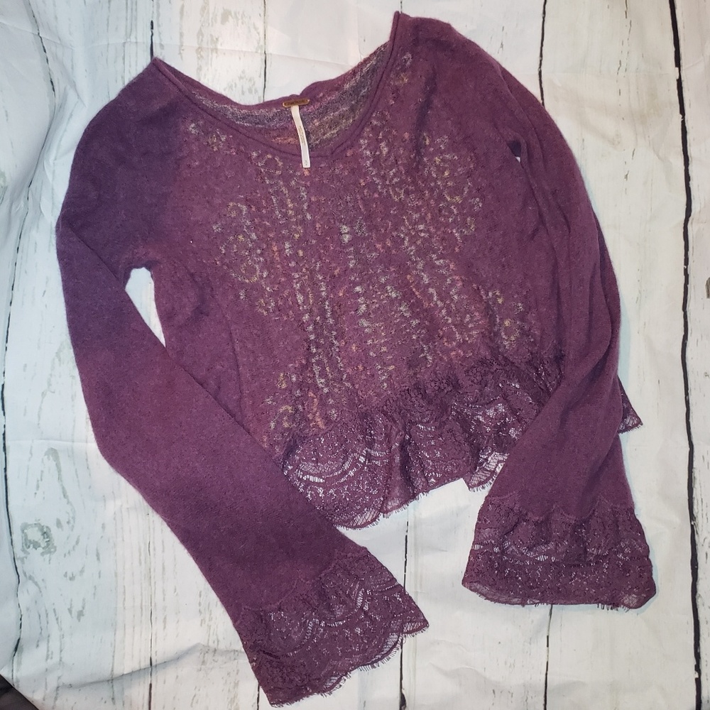 Free People Sweater with lace